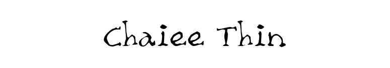 Chaiee Thin font preview