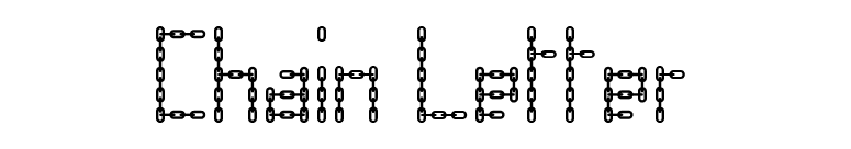 Chain Letter font preview