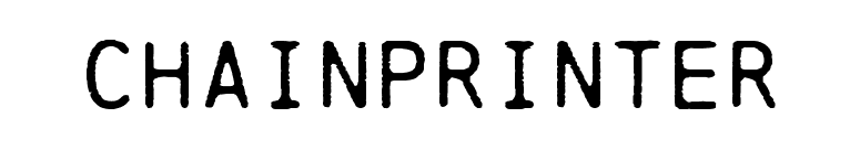 Chainprinter font preview