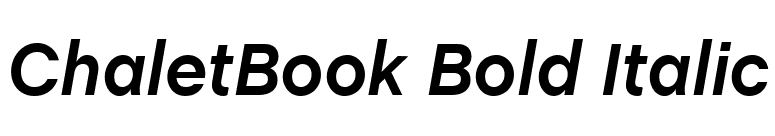 ChaletBook Bold Italic font preview