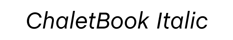 ChaletBook Italic font preview