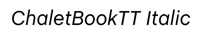 ChaletBookTT Italic font preview