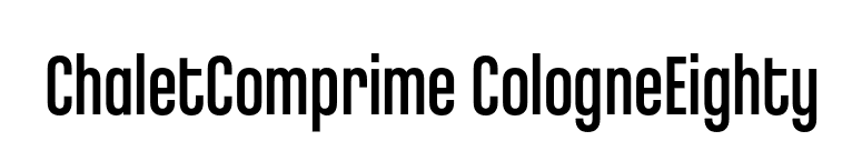 ChaletComprime CologneEighty font preview
