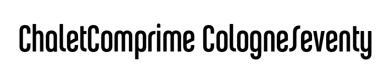 ChaletComprime CologneSeventy font preview