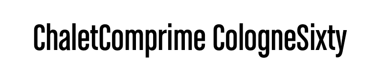 ChaletComprime CologneSixty font preview