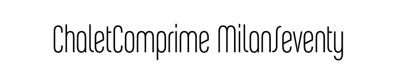 ChaletComprime MilanSeventy font preview