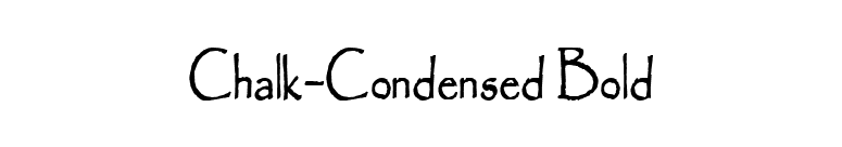 Chalk-Condensed Bold font preview