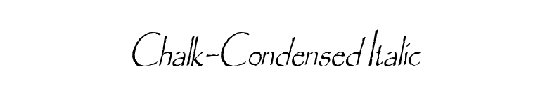Chalk-Condensed Italic font preview