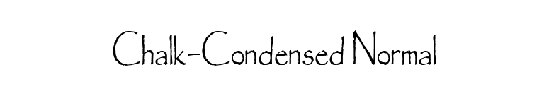 Chalk-Condensed Normal font preview
