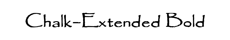 Chalk-Extended Bold font preview