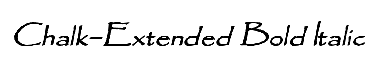 Chalk-Extended Bold Italic font preview