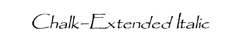 Chalk-Extended Italic font preview