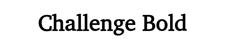 Challenge Bold font preview