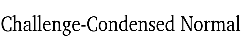Challenge-Condensed Normal font preview