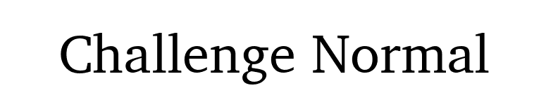 Challenge Normal font preview