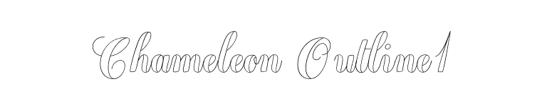 Chameleon Outline1 font preview