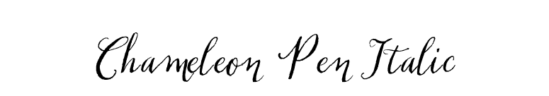 Chameleon Pen Italic font preview