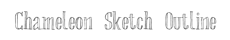 Chameleon Sketch Outline font preview