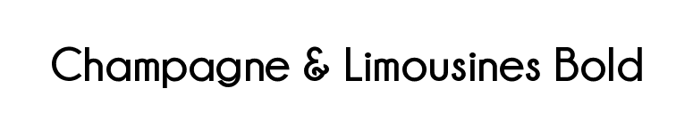 Champagne & Limousines Bold font preview
