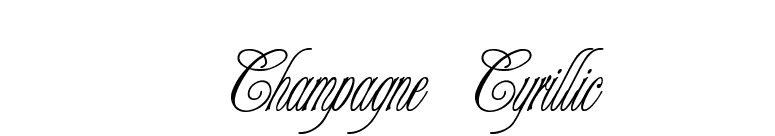 Champagne Cyrillic font preview