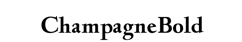 ChampagneBold font preview
