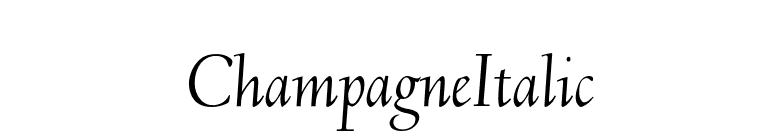 ChampagneItalic font preview