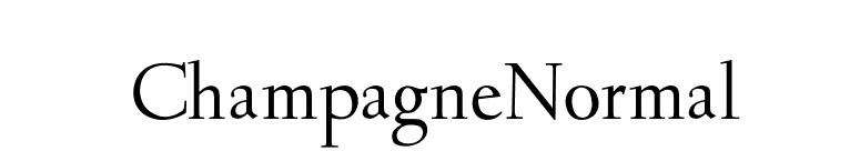 ChampagneNormal font preview