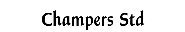 Champers Std font preview