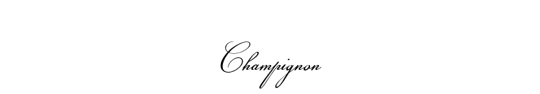 Champignon font preview