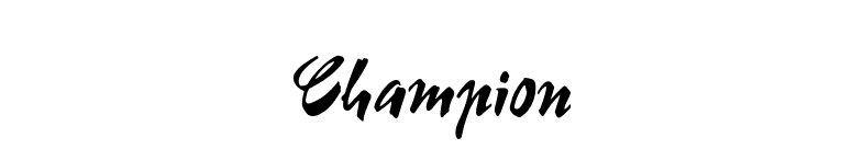 Champion font preview