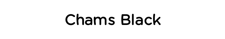 Chams Black font preview