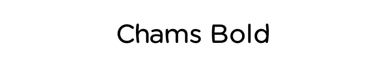 Chams Bold font preview
