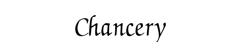 Chancery font preview