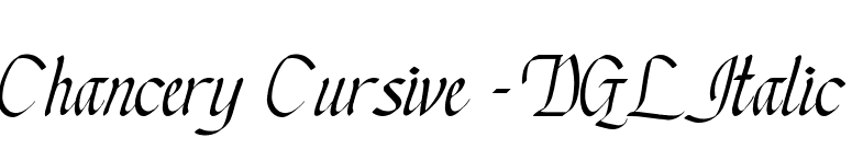 Chancery Cursive - DGL Italic font preview