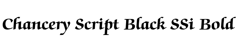 Chancery Script Black SSi Bold font preview