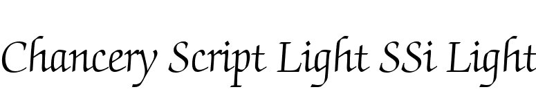 Chancery Script Light SSi Light font preview
