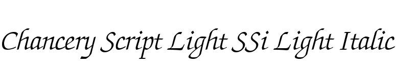 Chancery Script Light SSi Light Italic font preview