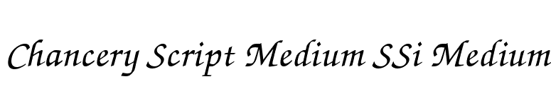 Chancery Script Medium SSi Medium font preview