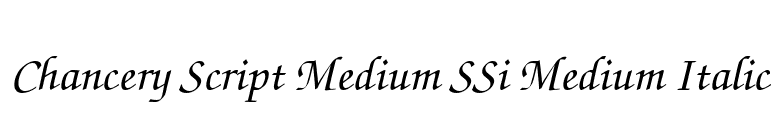 Chancery Script Medium SSi Medium Italic font preview