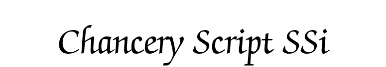 Chancery Script SSi font preview