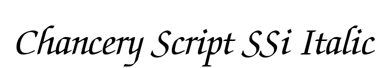 Chancery Script SSi Italic font preview