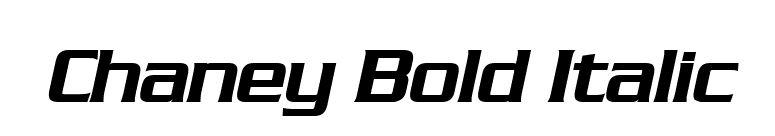 Chaney Bold Italic font preview