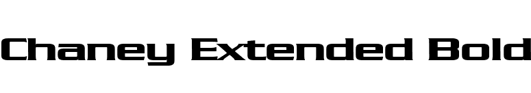 Chaney Extended Bold font preview