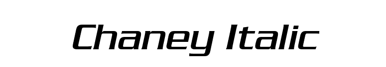 Chaney Italic font preview