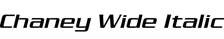 Chaney Wide Italic font preview