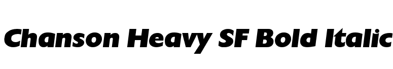 Chanson Heavy SF Bold Italic font preview