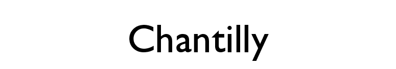 Chantilly font preview