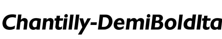 Chantilly-DemiBoldIta font preview