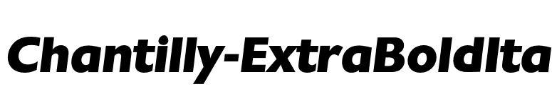Chantilly-ExtraBoldIta font preview