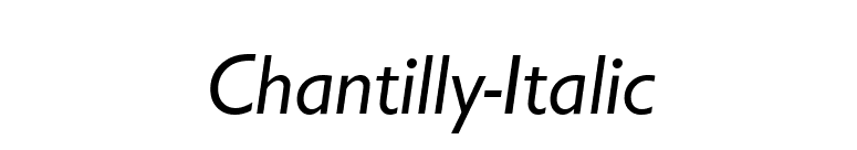 Chantilly-Italic font preview
